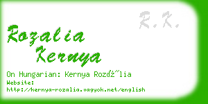 rozalia kernya business card